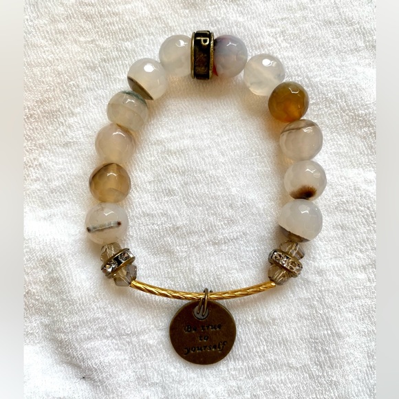 Whispering Prayer Bracelet with Be True to Yourself Coin - Picture 3 of 5
